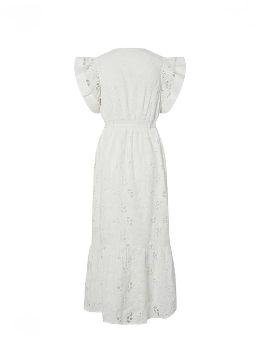 YAS  Luna Long Dress Star White 