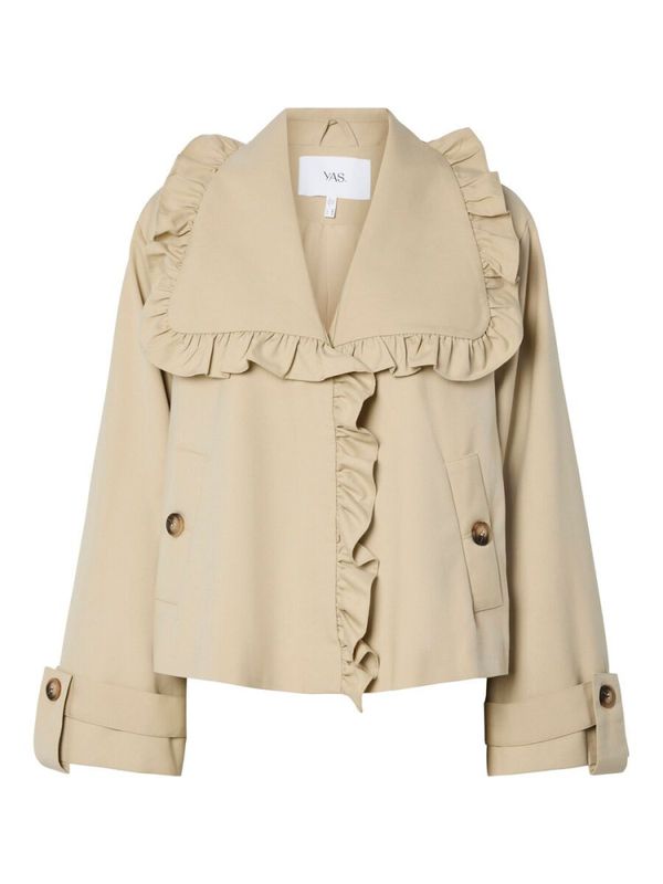 YAS Elsana Short Trenchcoat Travertine