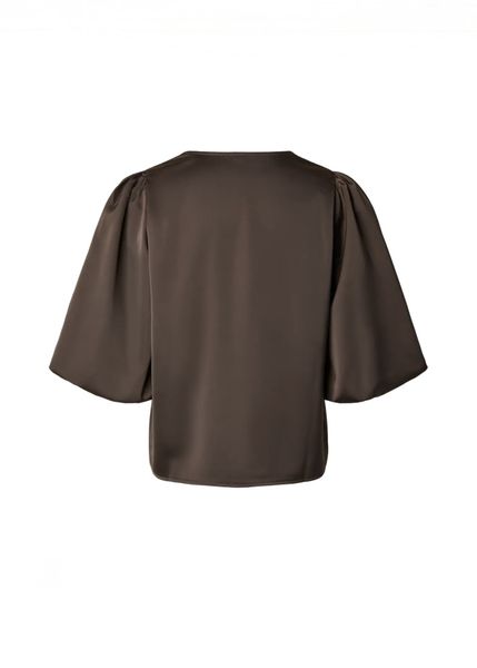 Hovedbilde YAS Pella 2/4 V-Neck Topp Chocolate Brown 