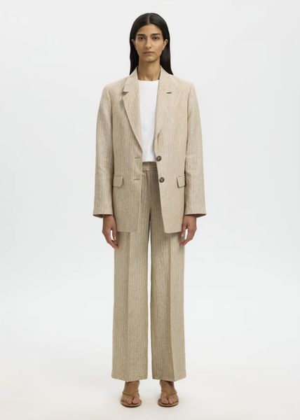 Hovedbilde Selected Femme  Wide Ida Linen Pant Weathered Teak ...
