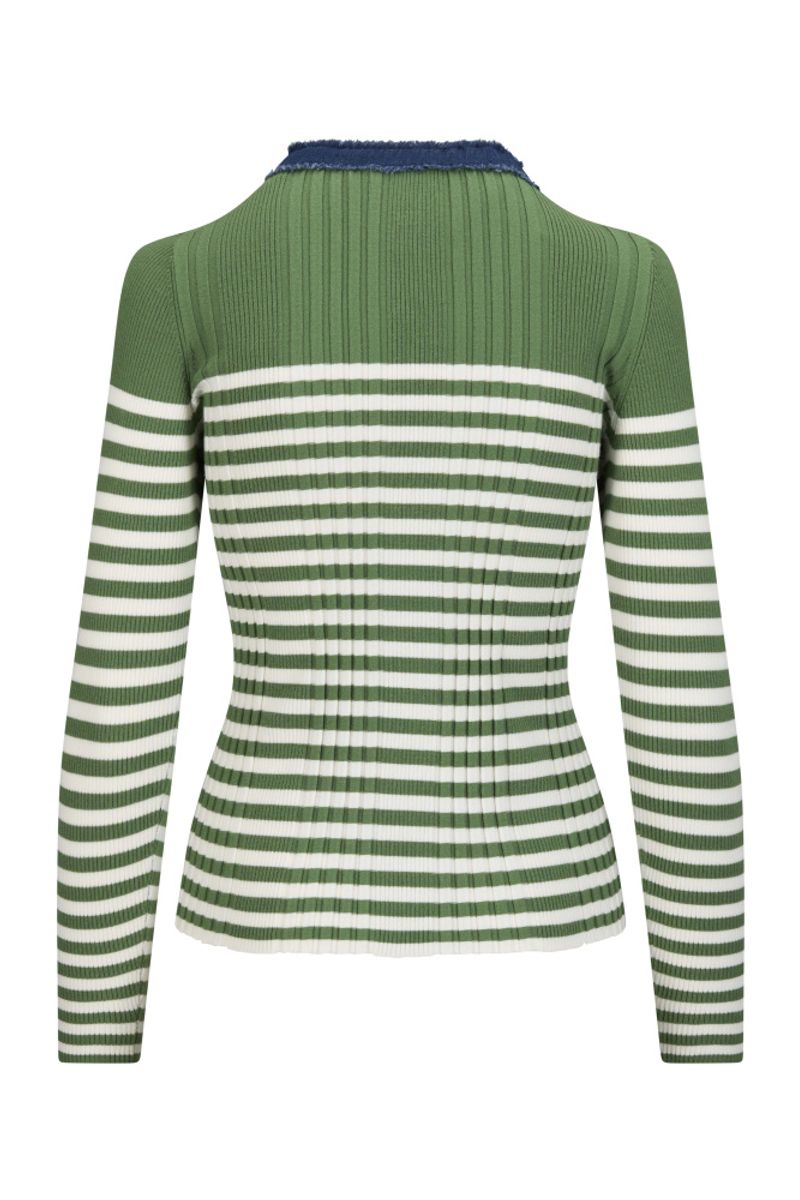 Katrin Uri LA Striped Pullover Green