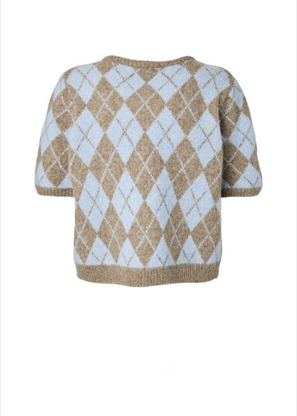 Hovedbilde YAS Chelli Knit Cardigan Fungi W Skyway Checks