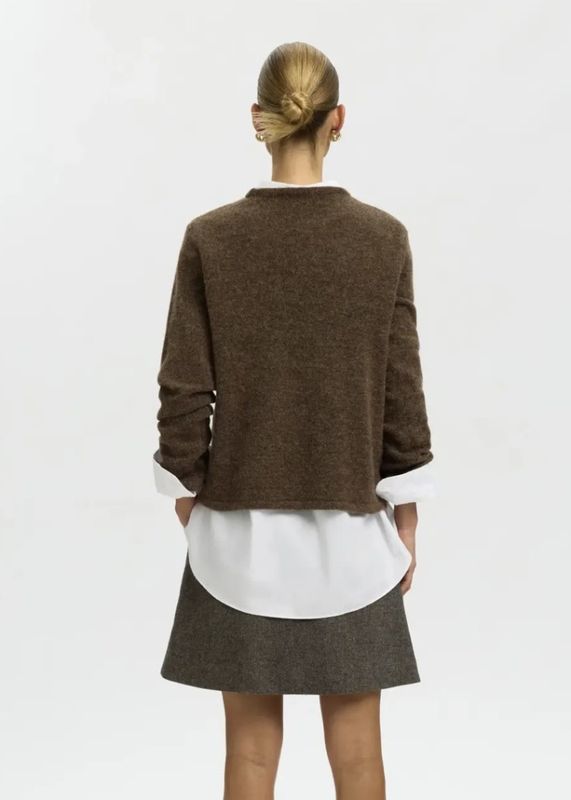 Selected Femme Lulu  New Knit Dachshund Melange