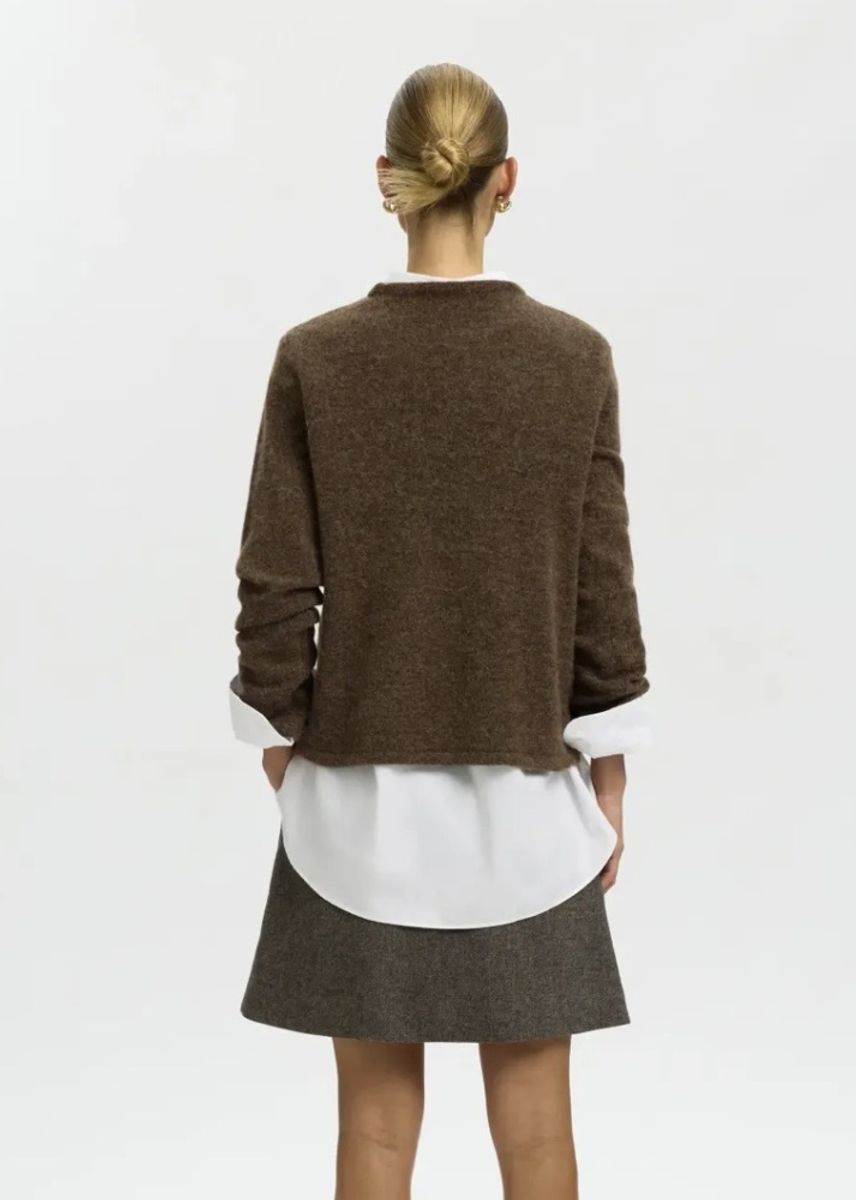 Selected Femme Lulu  New Knit Dachshund Melange