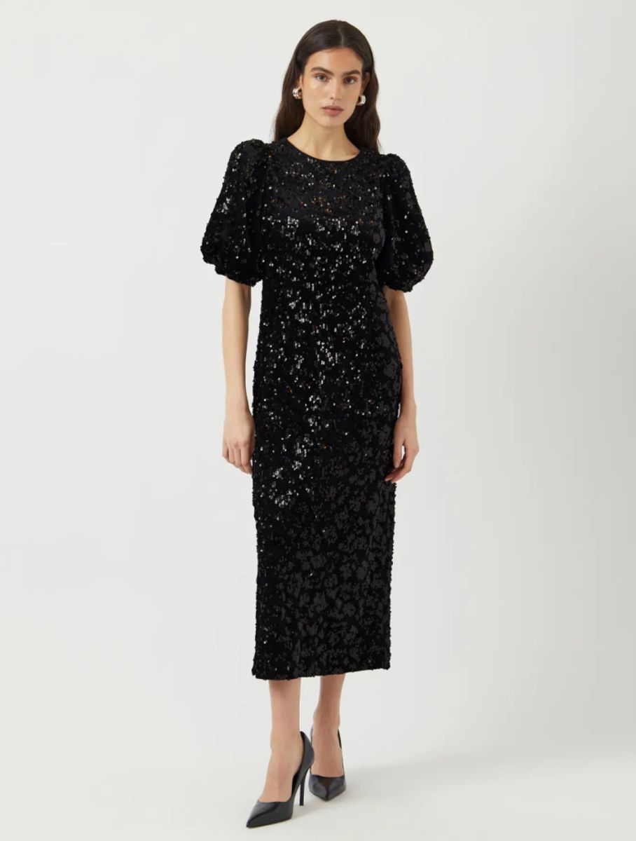 YAS Sofie Sequin 2/4 Kjole Black