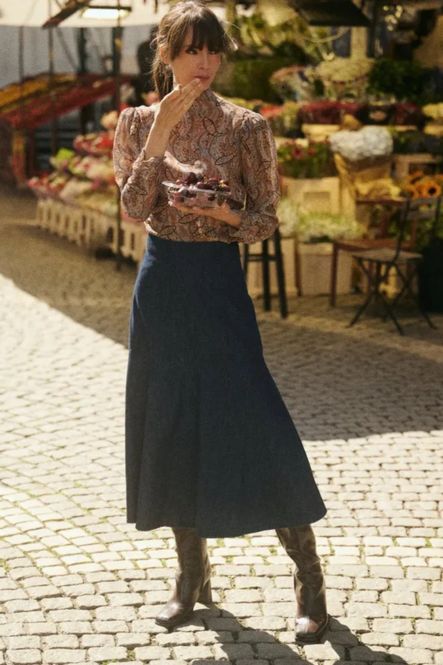 Hovedbilde byTiMo Denim Skirt Denim Blue