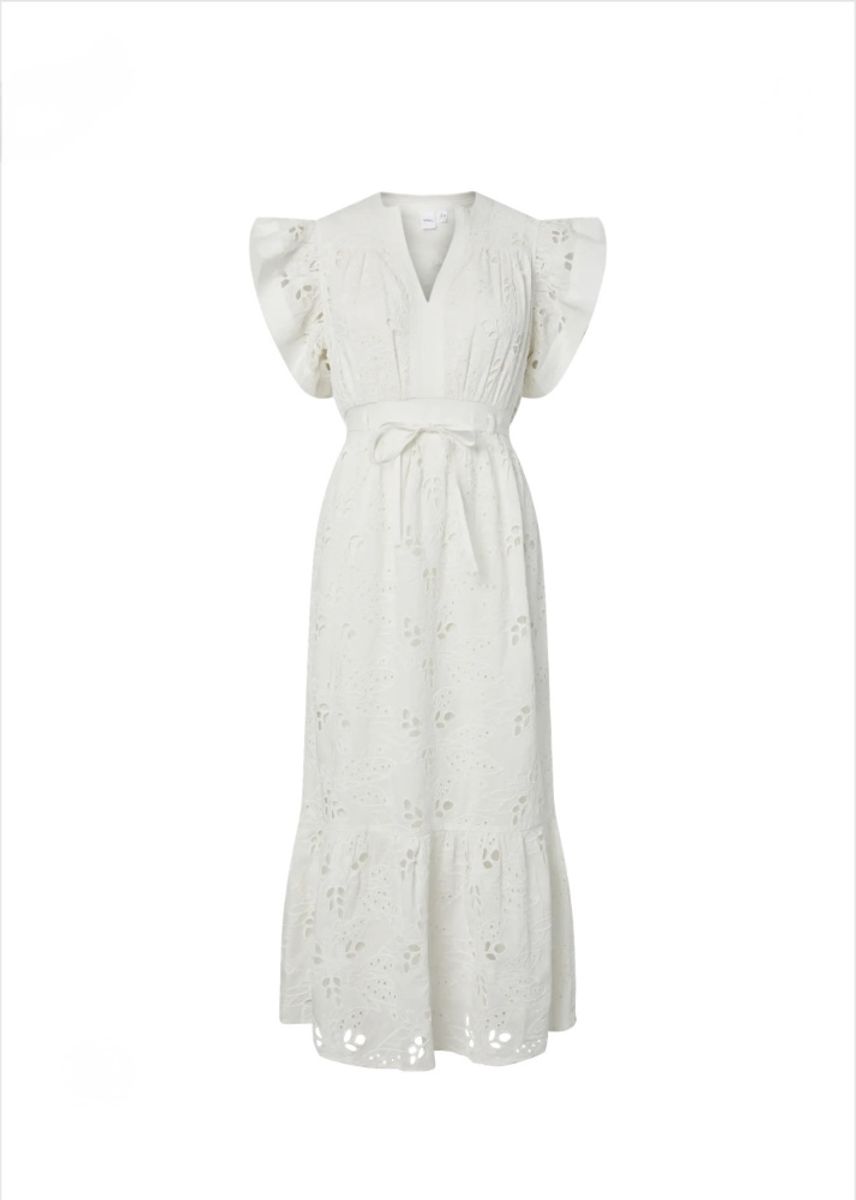 YAS  Luna Long Dress Star White 