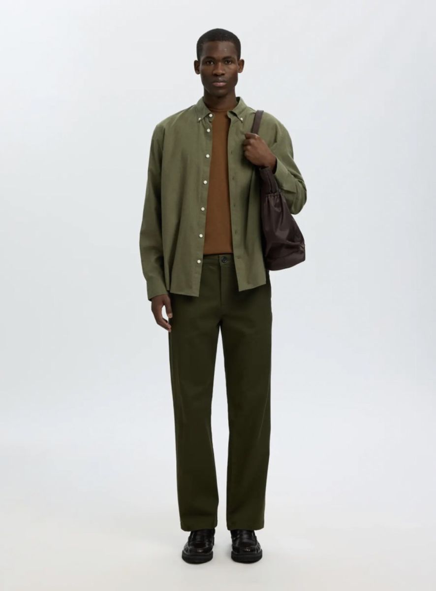 Selected Homme Cole Jay Melange Shirt Vetiver/Melange 