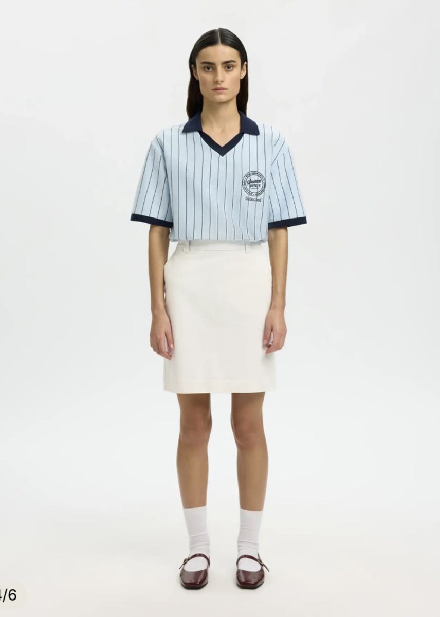 Selected Femme Skirt Hotel Amour Egret 