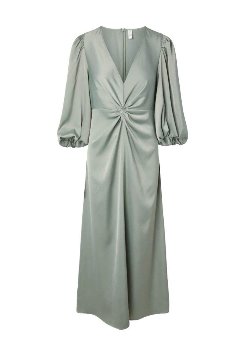 YAS Thea Long Dress Green Milieu