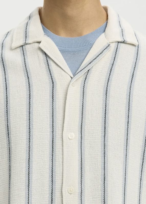 Selected Homme RegCal Shirt Resort Egret/Skyway