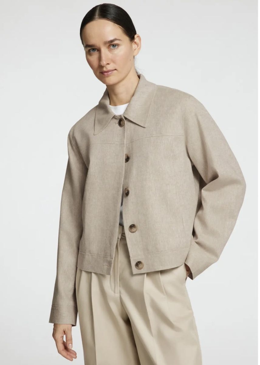 Selected Femme Jada Sun Short Jacket Nomad Melange