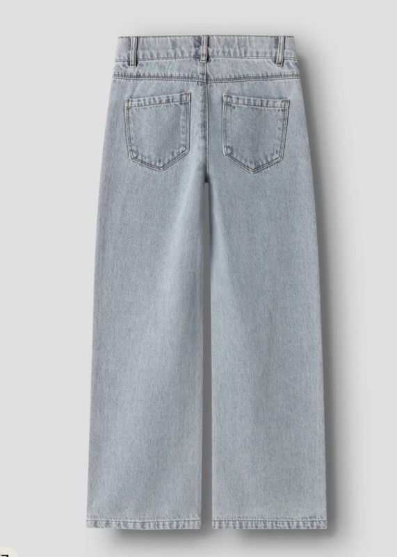 Name It Rose Wide Heart Studs Jeans Light Blue Denim