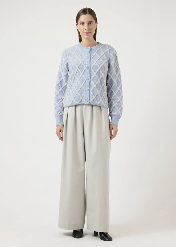 YAS Zigly Knit Cardigan Skyway Birch