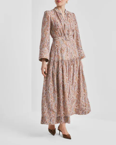 Hovedbilde byTiMo Striped Organza Belt Dress  Delicate Paisley  AW26