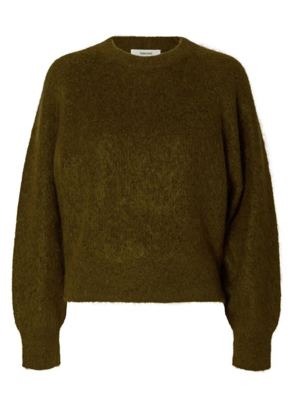 Selected Women Mira Short O-neck Fir Green