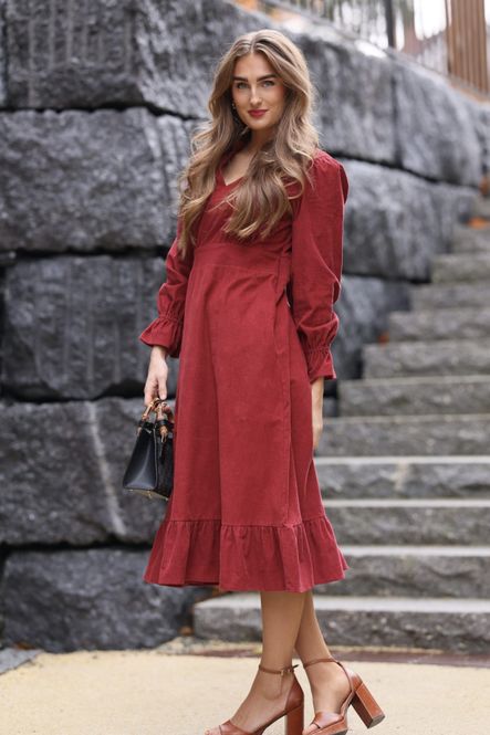 Hovedbilde Nectar Devotion Babycord Dress Dark Cherry 