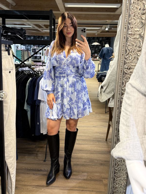 byTiMo Chiffon Mini Dress Skye Blue
