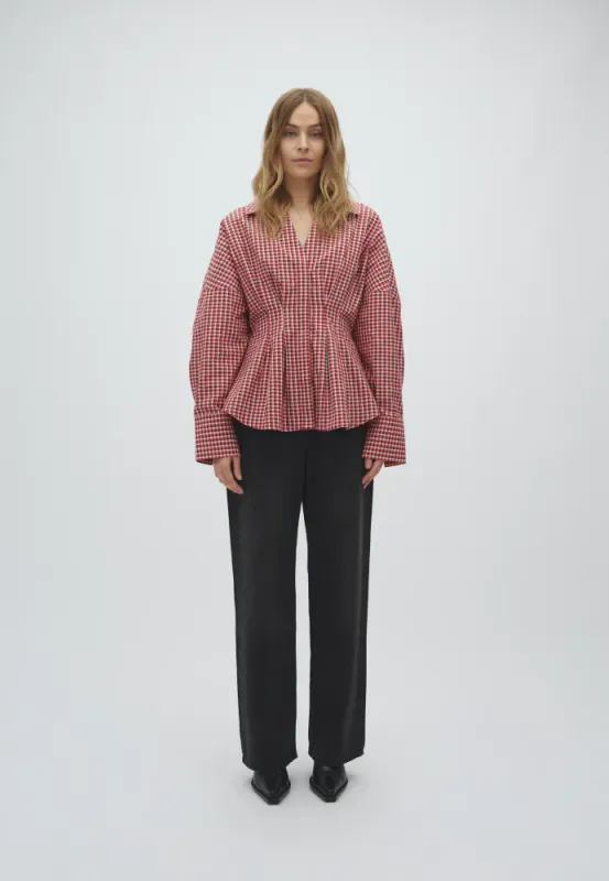 MbyM Isidor Chechi Shirt Red Aura Check