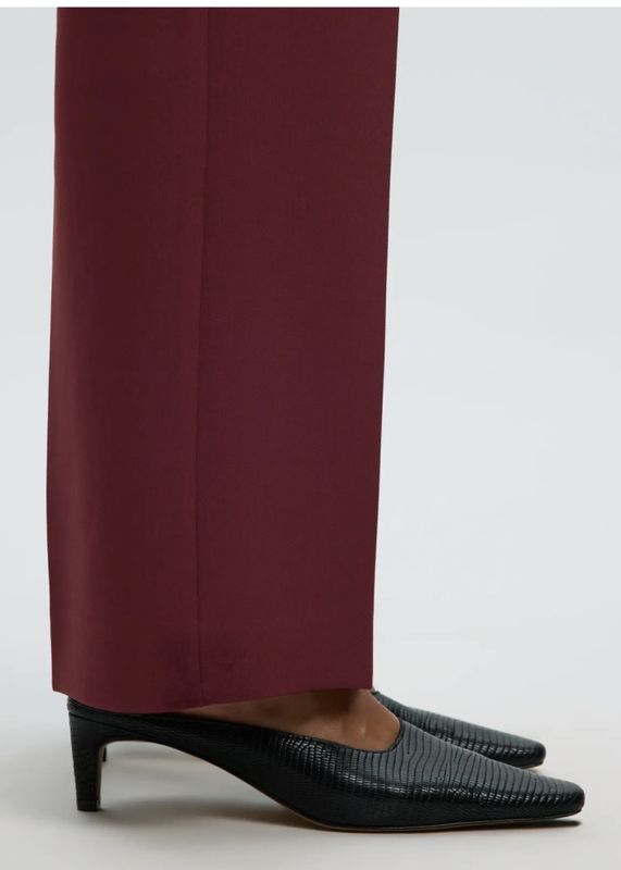 Selected Femme Rita Wide Pant Melange Tawny Port Melange