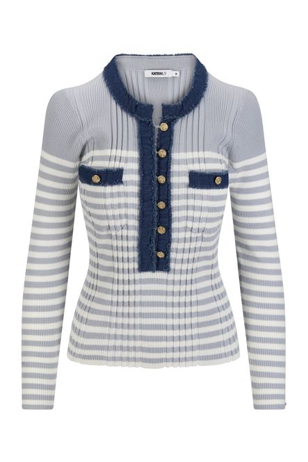 Hovedbilde Katrin Uri LA Striped Pullover  Light Blue Stripe
