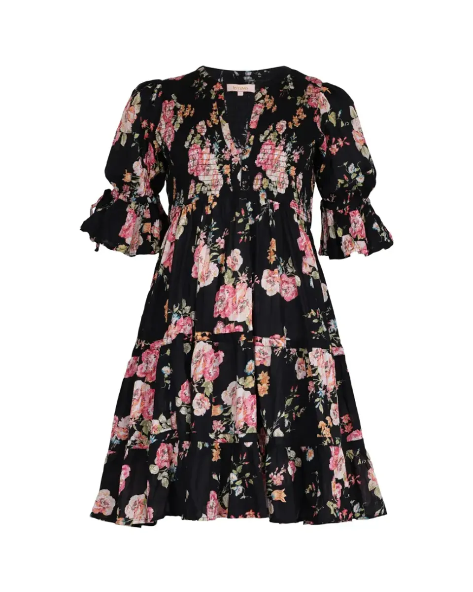 byTiMo Twisted mini Dress Midnight Blossom
