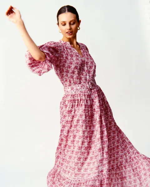 Hovedbilde byTiMo Twisted Midi Dress Wildflowers