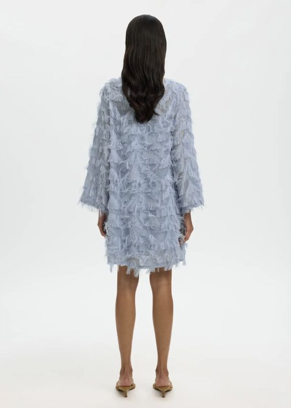 Selected Femme Myline Relaxed Boatneck Dress Dusty Blue 