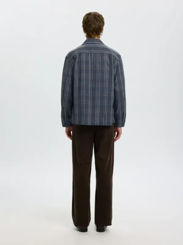 Selected Homme Vend Check Wool Blend Light Wild Wind Check 