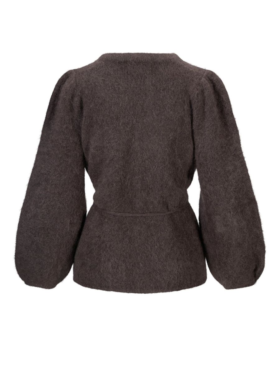 Ella &Il  Fredrikke Chunky Cardigan Dark Brown