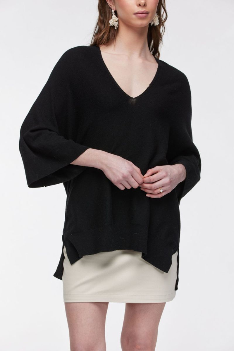  Woodling  Oda Poncho Svart 