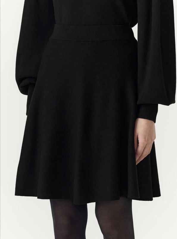 YAS Fonny Knit Skirt Black