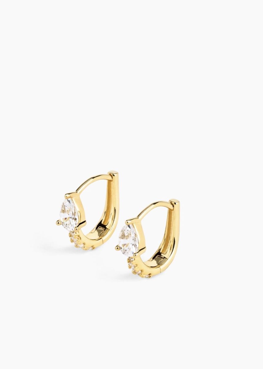 ANI Jewels Drop Huggies Gold 