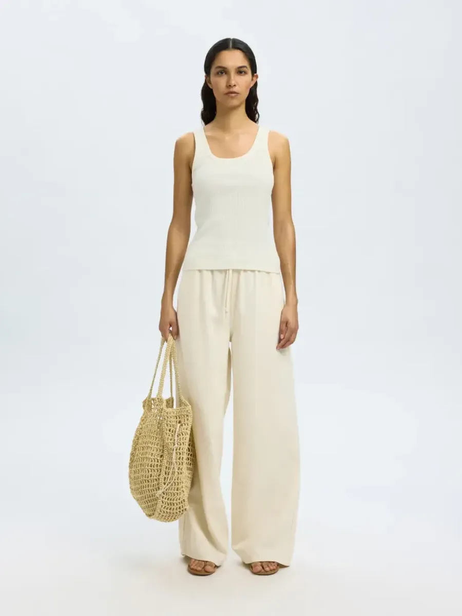 Selected Femme Fanna Tank Topp Snow White
