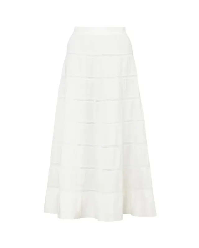 by TiMo Poplin Decorated Skirt White