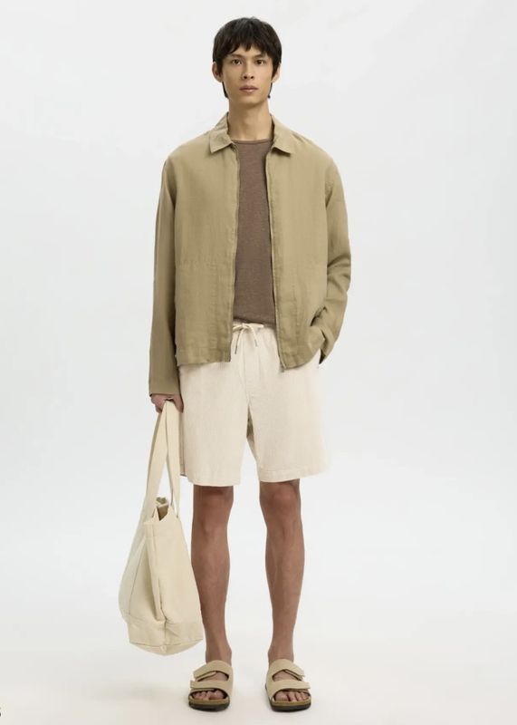 Selected Jace Corduroy Shorts Fog