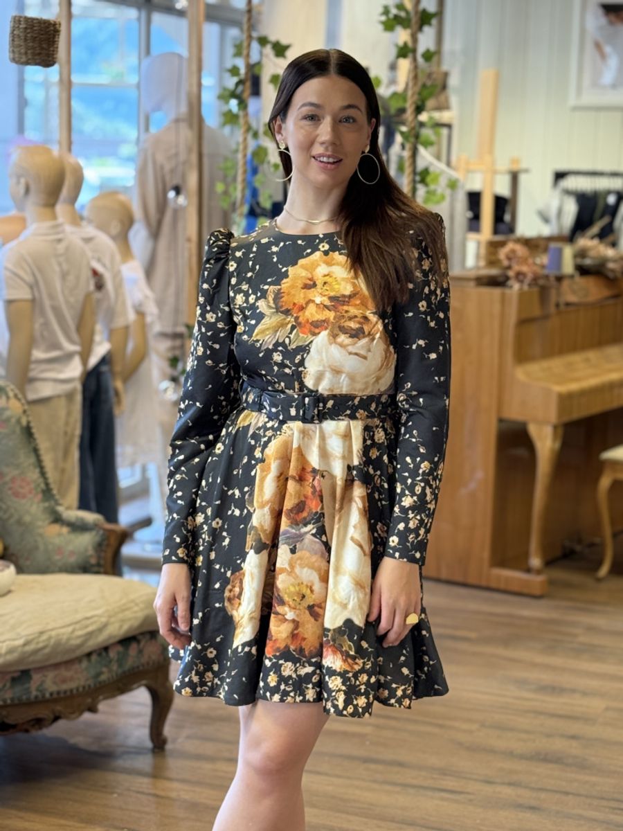 byTiMo Tailored Satin Belt Dress