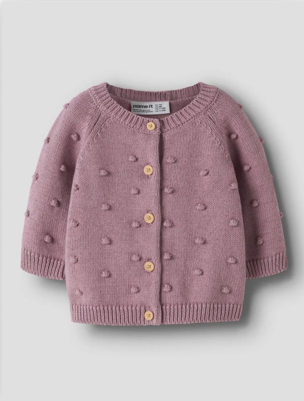 Name It Nasha Knit Cardigan Bomull Lilas