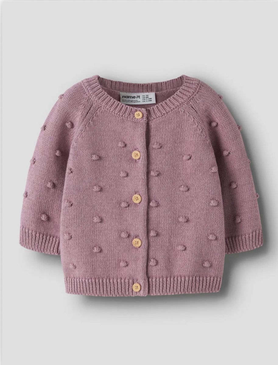 Name It Nasha Knit Cardigan Bomull Lilas
