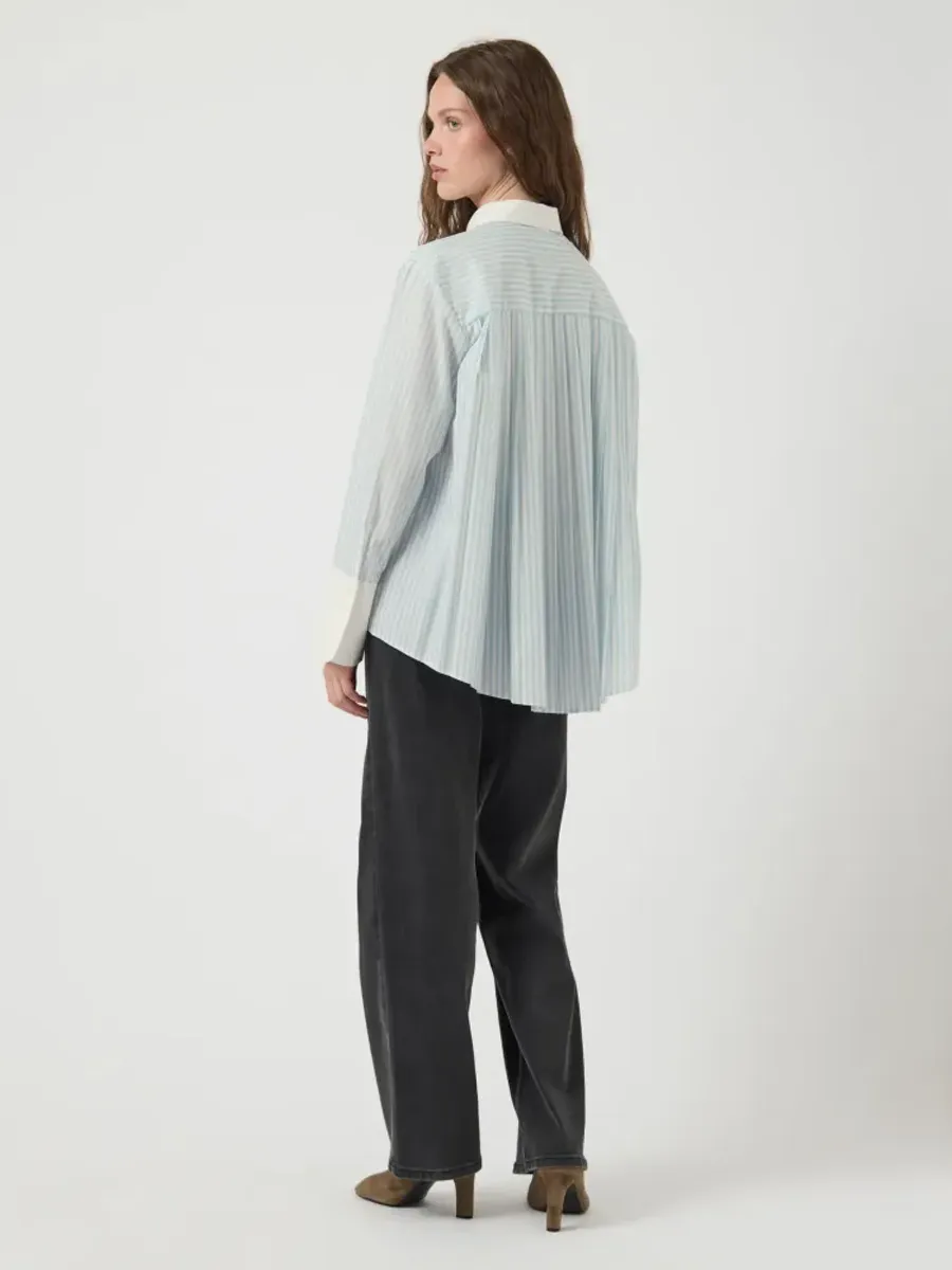YAS  Roya Shirt Star White  Skyway Stripes
