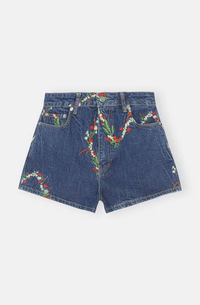 Bilde av Ganni Minishorts Denim 