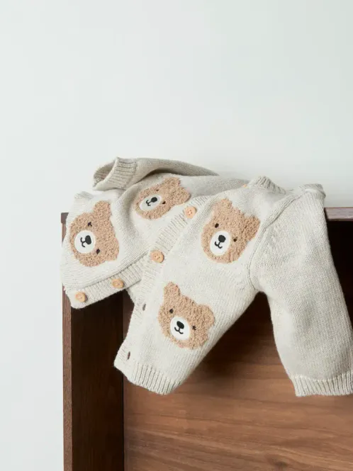 Hovedbilde Name It Obase Knit Cardigan Peyote Melange Combed Ring ...
