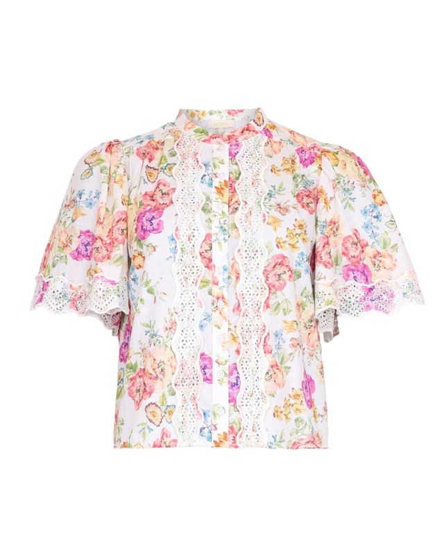 byTiMo  Cotton Slub Blouse Flora