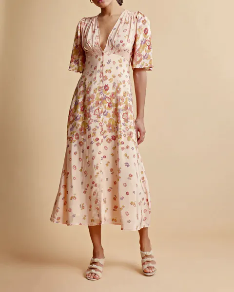 Bilde av byTiMo Satin Button Down Dress 