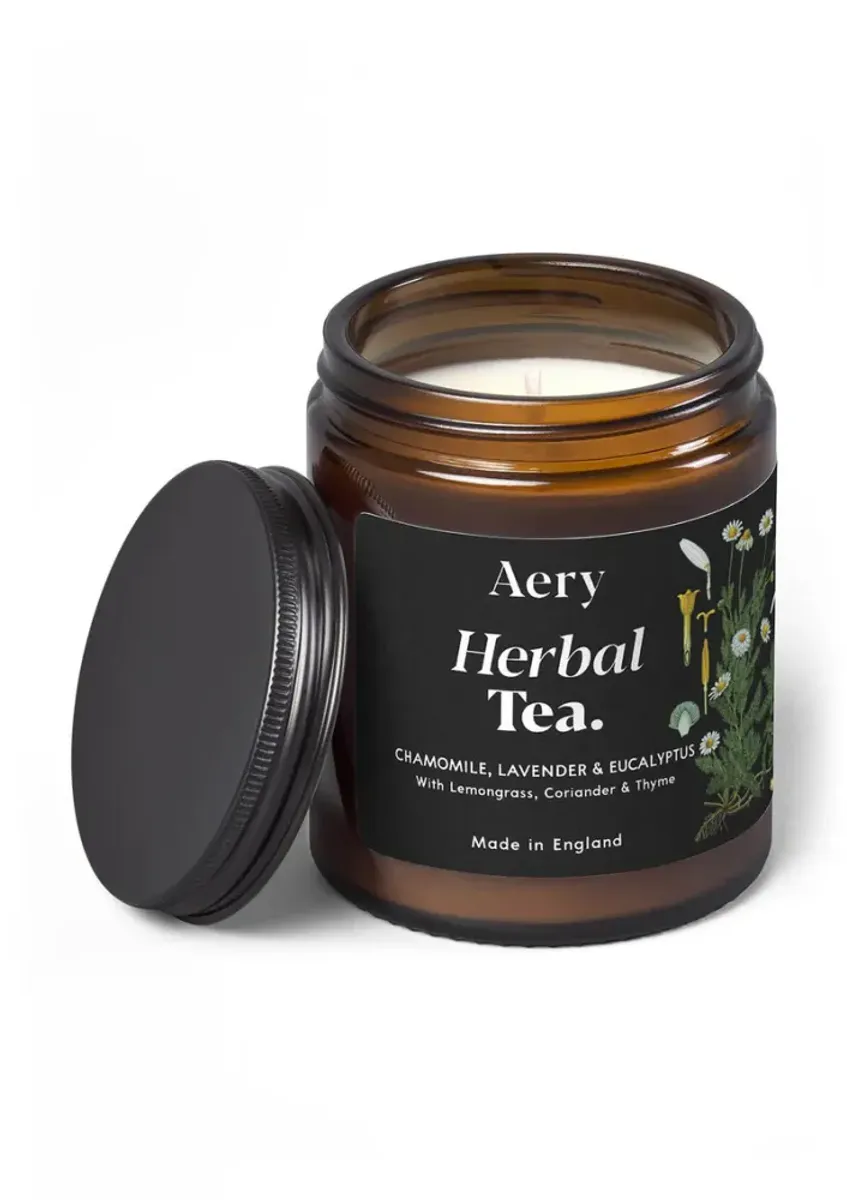 Aery Herbal Tea Scented Jar Candle - Chamomile Lavender Eucalypt