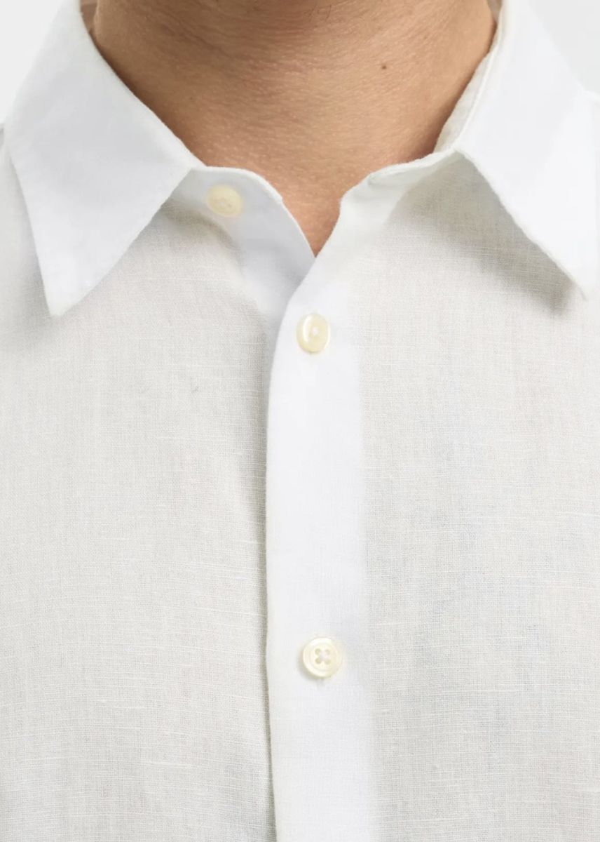 Selected Homme Claus Clay Linenblend Bright White