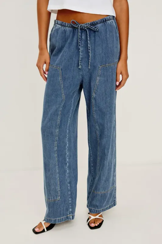 Rails Sanderson Denim Bukse Antique Blue 