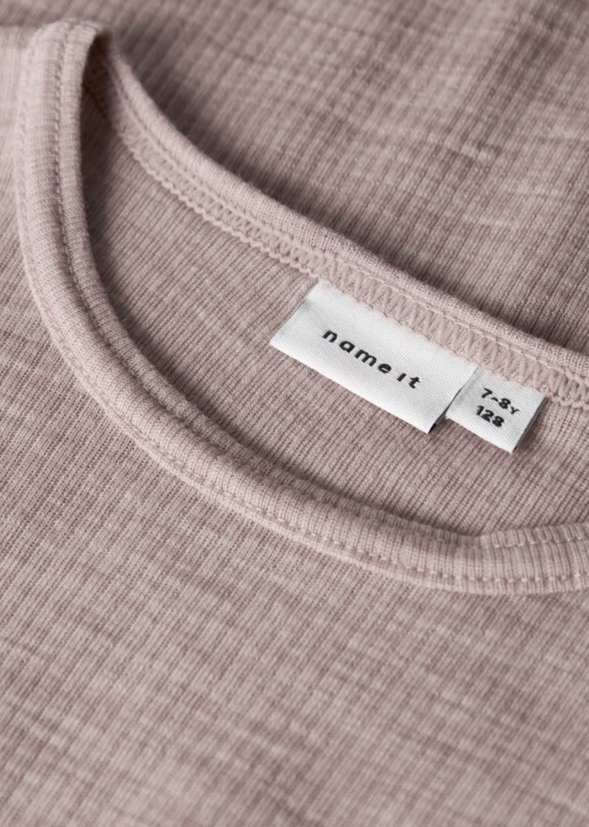 Name It Wax Wool Rib Topp Shadow Grey 
