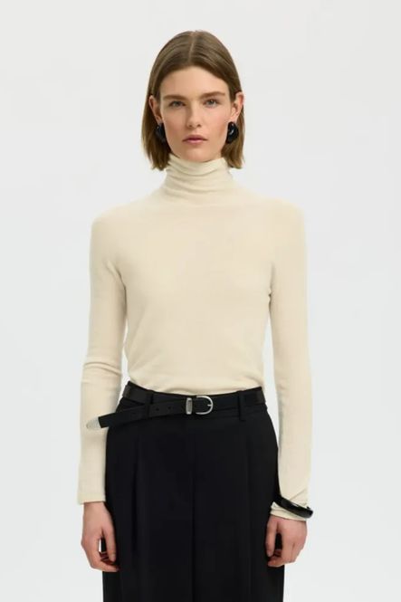 Hovedbilde Selected Femme Vendy Wool Knit rollneck offwhite