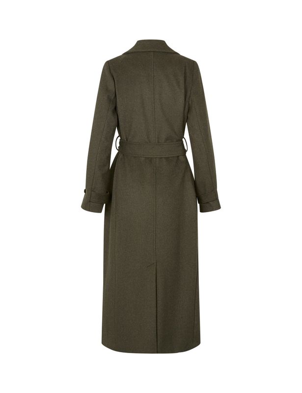 MbyM Odonna Coat Dusty Olive Melang Kåpe